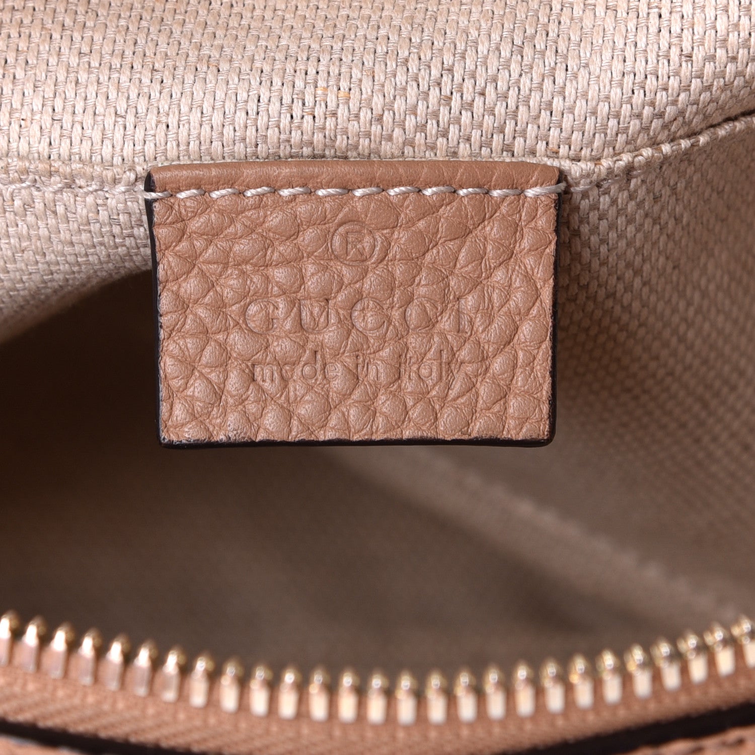 Gucci Pebbled Calfskin Small Soho Disco Bag Camelia 5 of 5