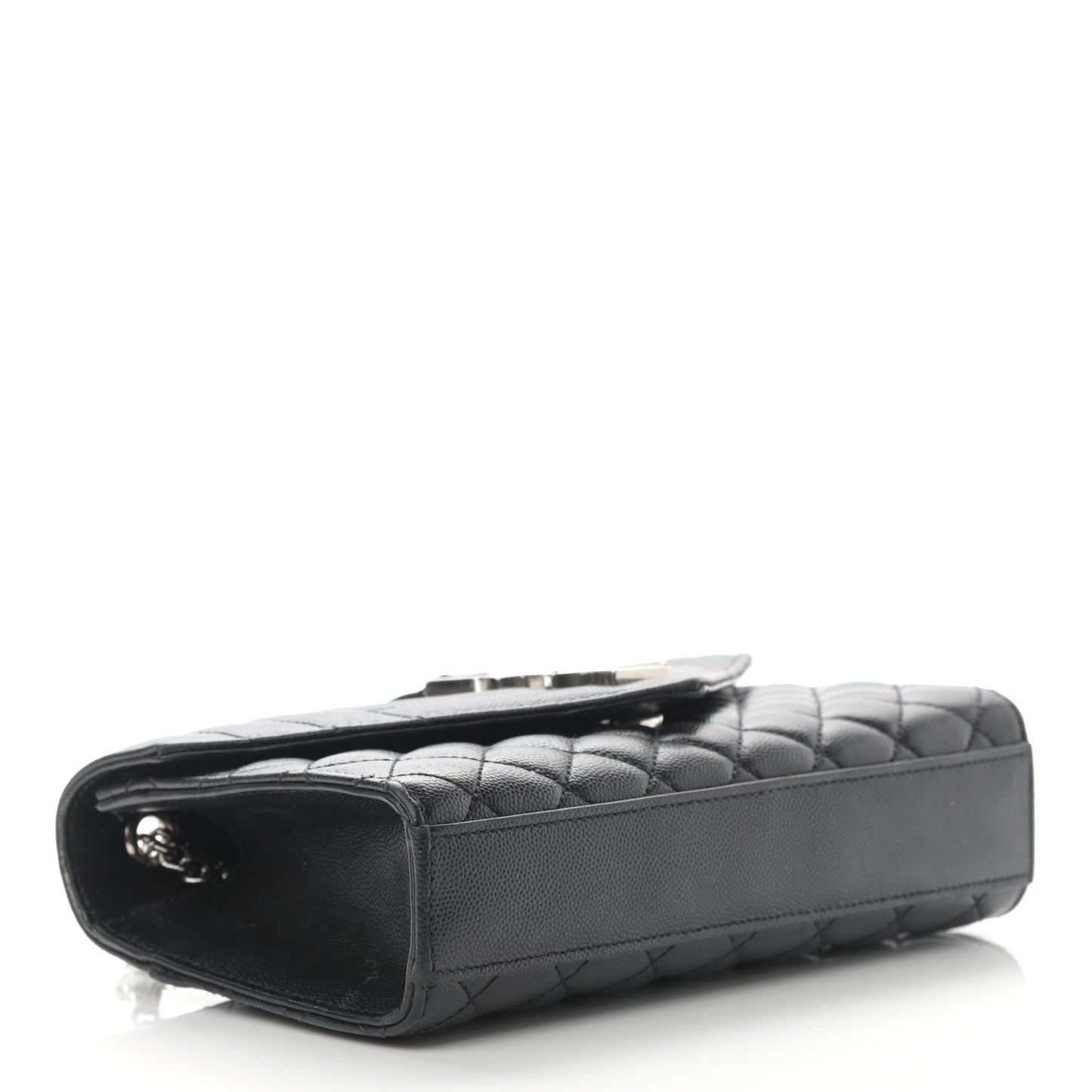 Grain De Poudre Tri-Quilt Small College Monogram Satchel Black