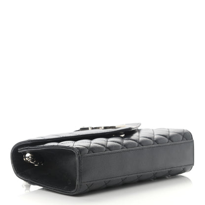Saint Laurent Grain De Poudre Tri-Quilt Small College Monogram Satchel Black 4 of 17