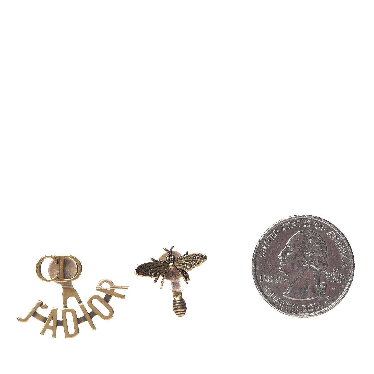 Christian Dior Metal J'Adior Earrings Aged Gold 2 of 6