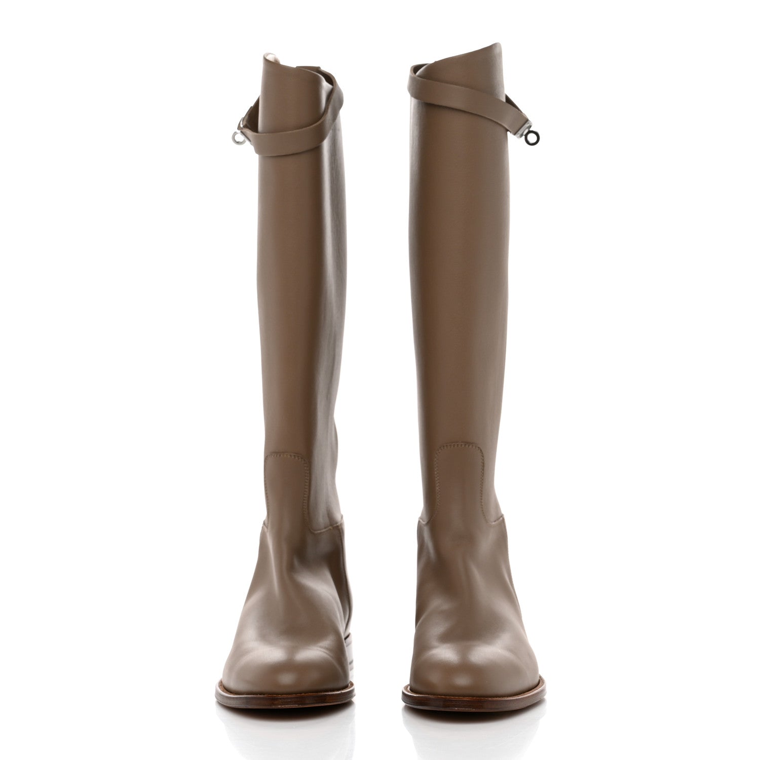 Hermes Swift Kelly Jumping Boots 39 Etoupe 2 of 9