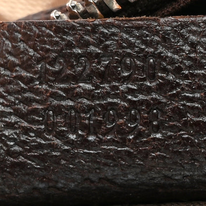 Gucci Monogram Web Medium Half Moon Hobo Dark Brown 7 of 18