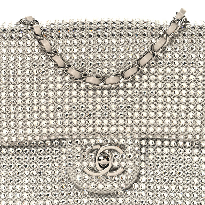 Chanel Crochet Strass Evening Flap Bag Silvery 7 of 9