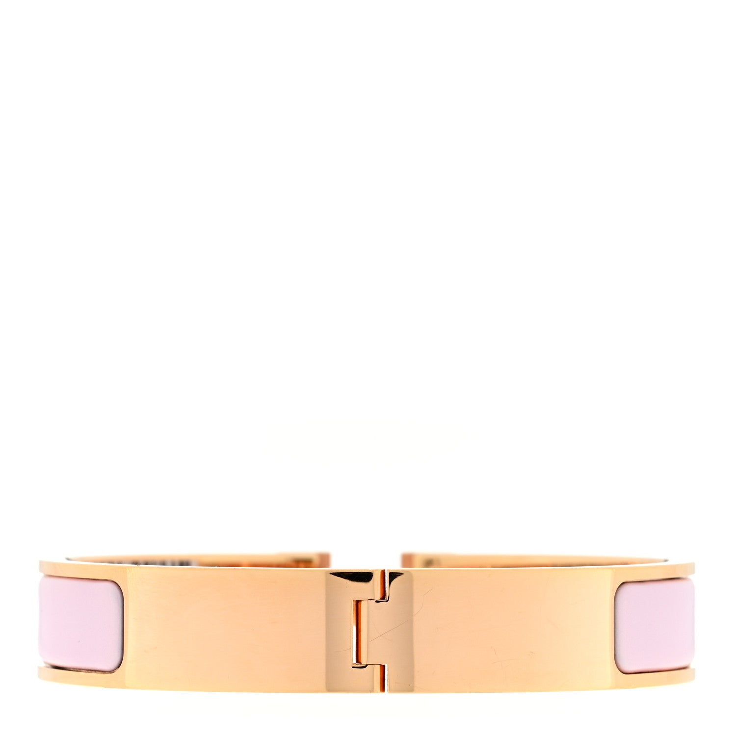 Hermes Enamel Narrow Clic Clac H Bracelet GM Rose Dragee 2 of 3