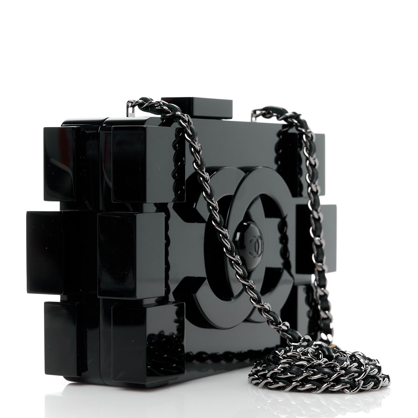Plexiglass Barcode Boy Brick Lego Clutch Black