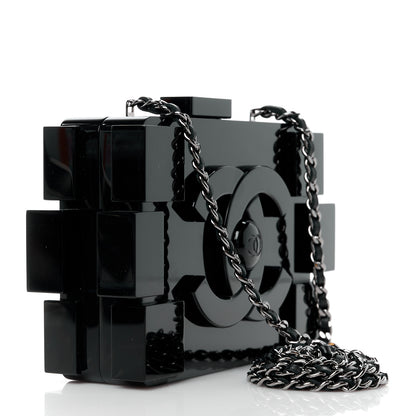 Chanel Plexiglass Barcode Boy Brick Lego Clutch Black 3 of 12