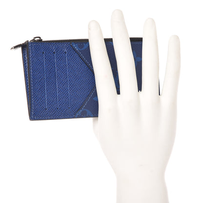 Louis Vuitton Monogram Taiga Coin Card Holder Cobalt 2 of 8