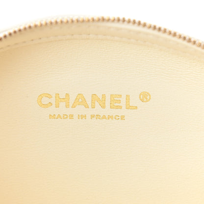 Chanel Embroidered Lambskin Chevron Quilted La Pausa Evening Bag White 6 of 9