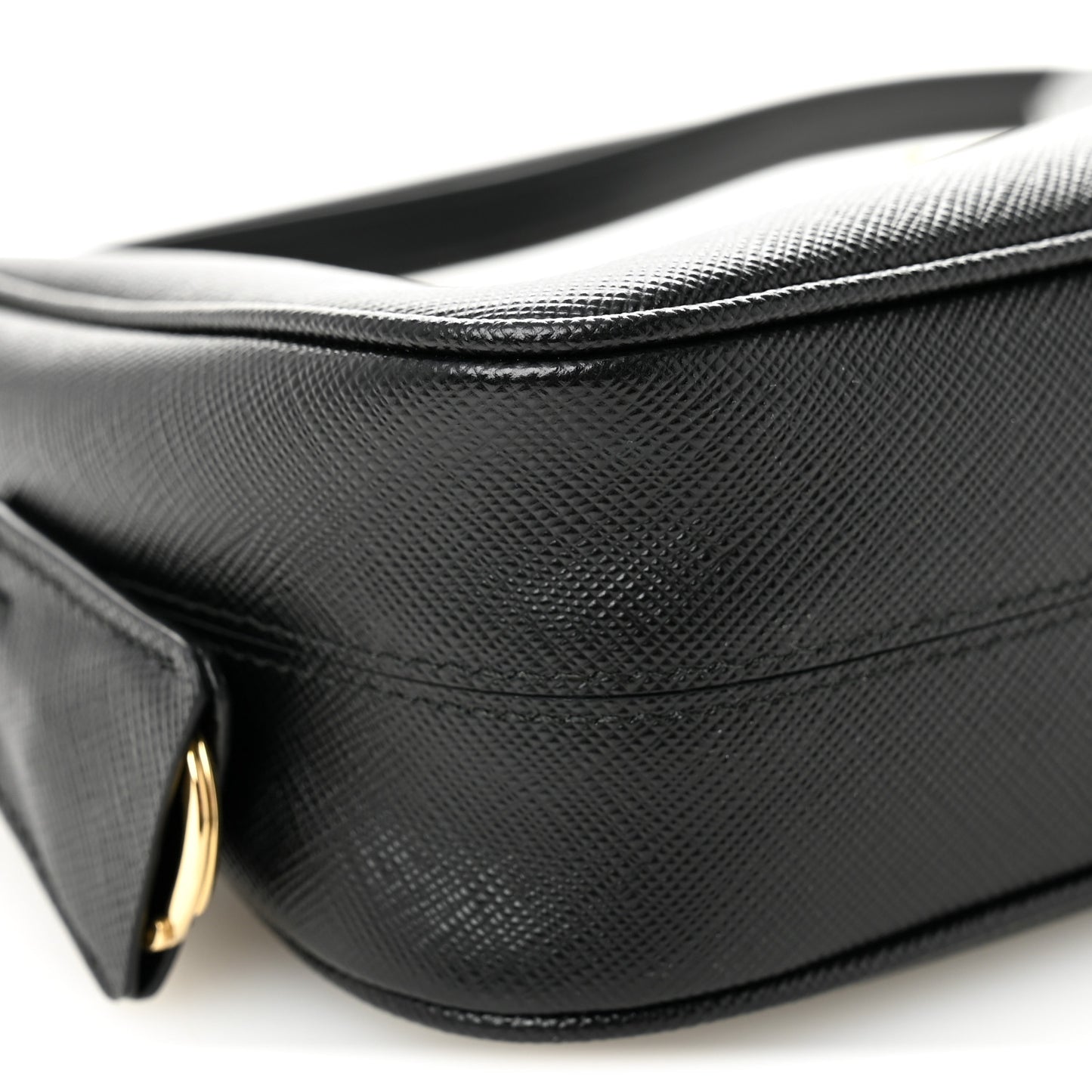 Saffiano Lux Mini Re-Edition Shoulder Bag Black