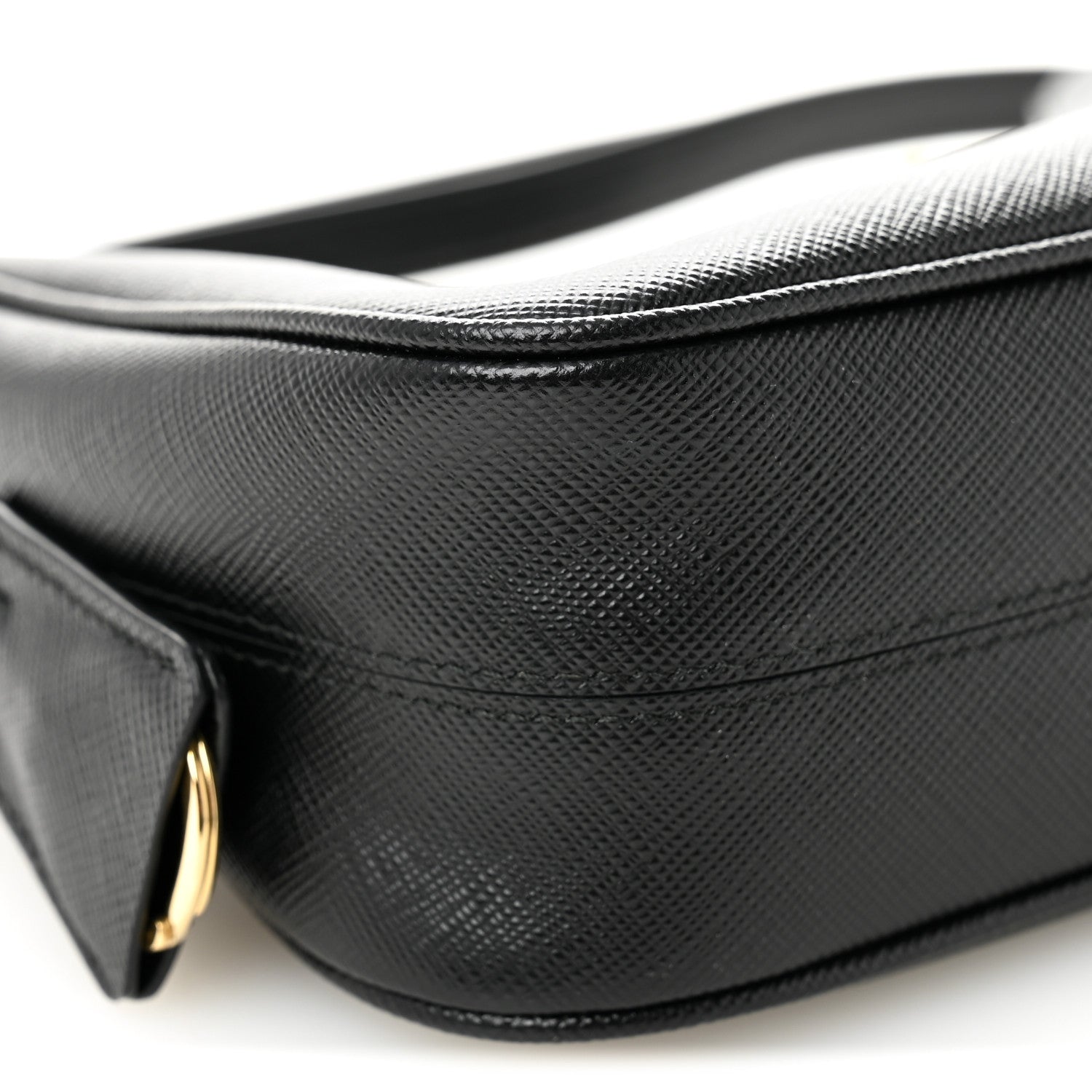 Prada Saffiano Lux Mini Re-Edition Shoulder Bag Black 10 of 11
