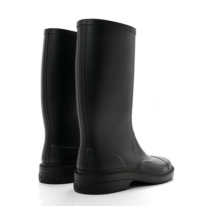 Chanel Caoutchouk CC High Boots 41 Black 5 of 10
