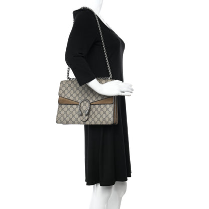 Gucci GG Supreme Monogram Medium Dionysus Shoulder Bag Taupe 2 of 14
