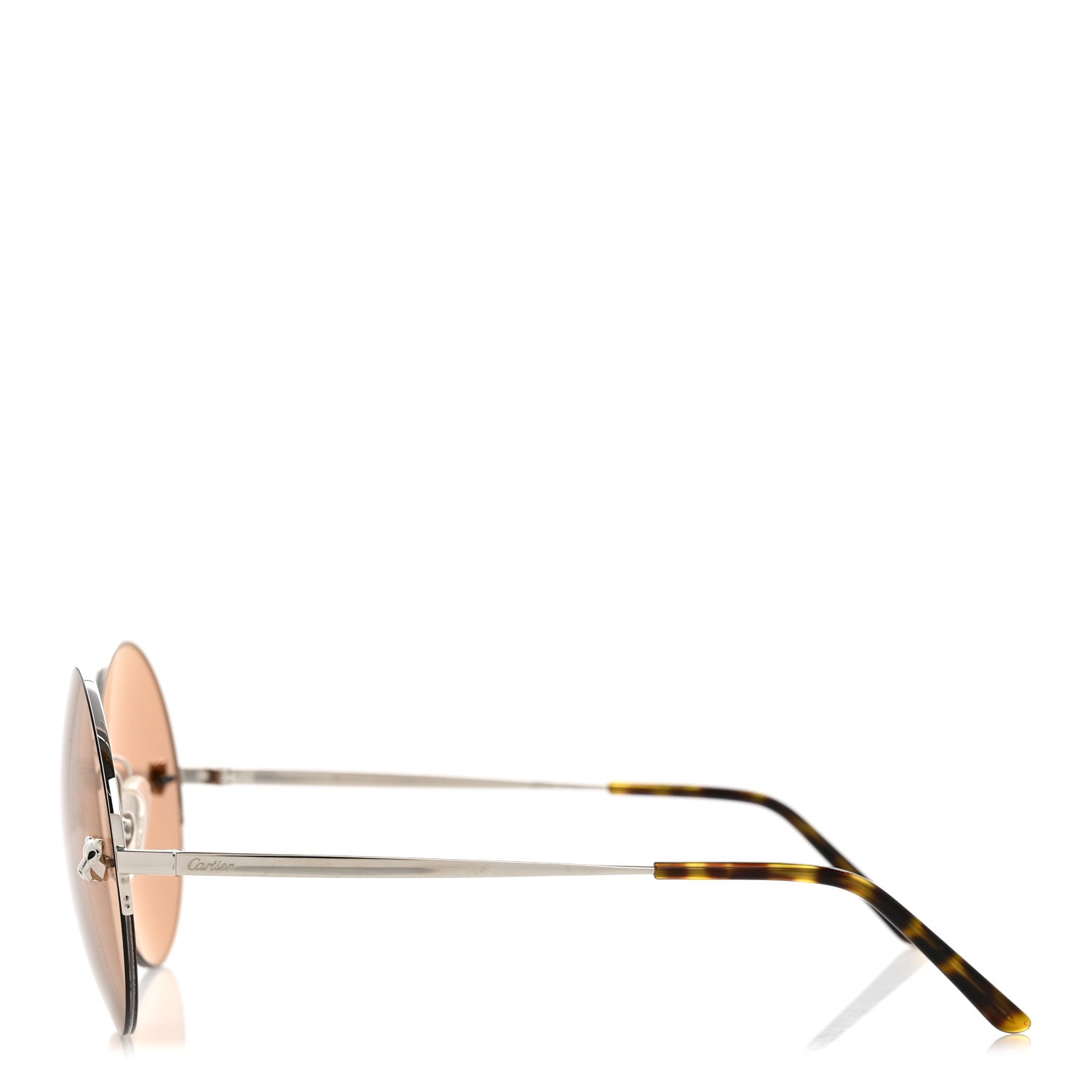 Cartier Panthere De Cartier Round Sunglasses CT0022S 003 Silver 3 of 6