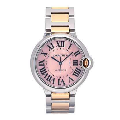 Cartier Stainless Steel 18K Pink Gold Pink Mother of Pearl 36mm Ballon Bleu De Cartier Automatic Watch 1 of 4