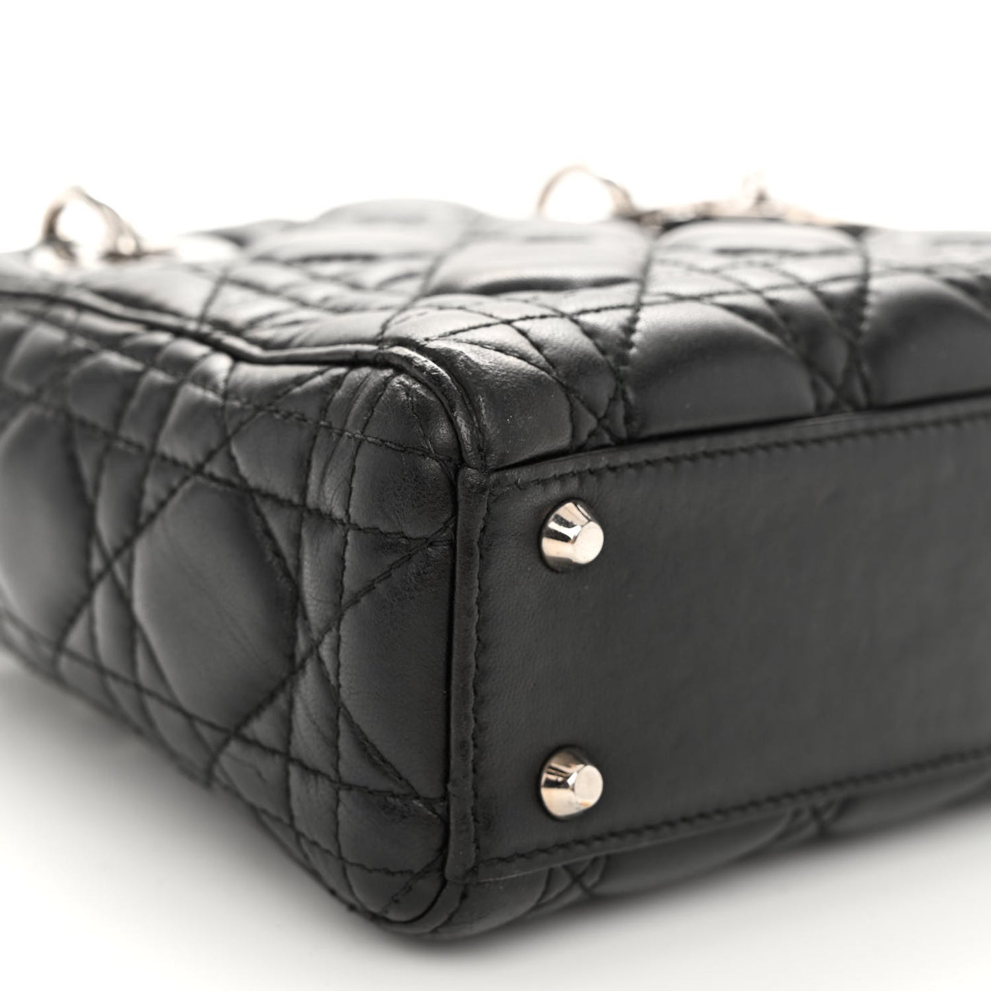 Lambskin Cannage Mini Lady Dior Black