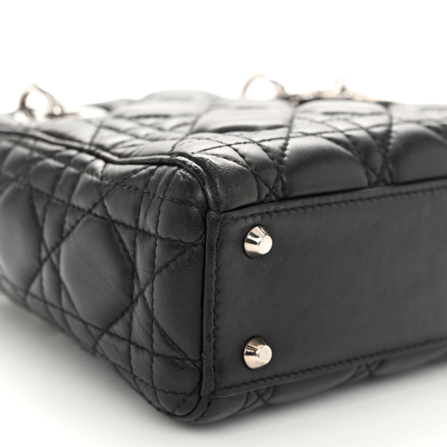 Christian Dior Lambskin Cannage Mini Lady Dior Black 8 of 11