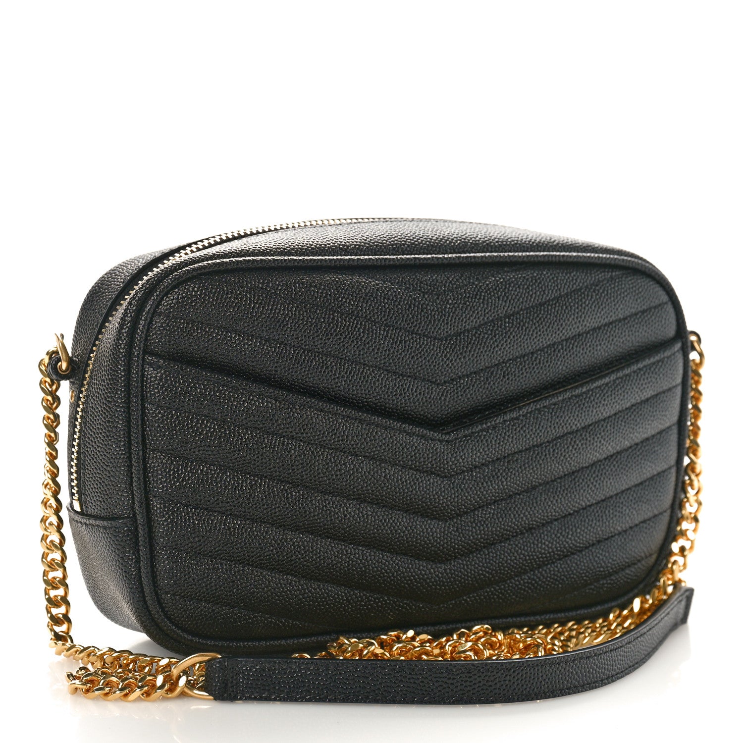 Saint Laurent Grain De Poudre Matelasse Monogram Mini Lou Camera Bag Black 2 of 9