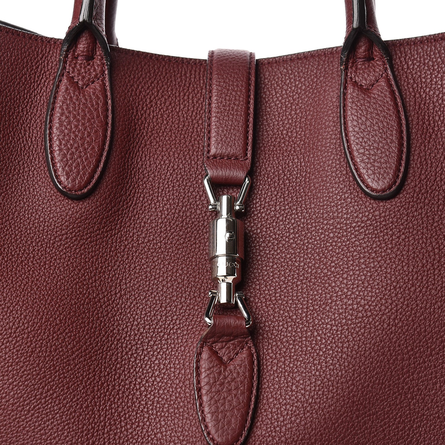 Soft Calfskin Medium Jackie Top Handle Bag Bordeaux