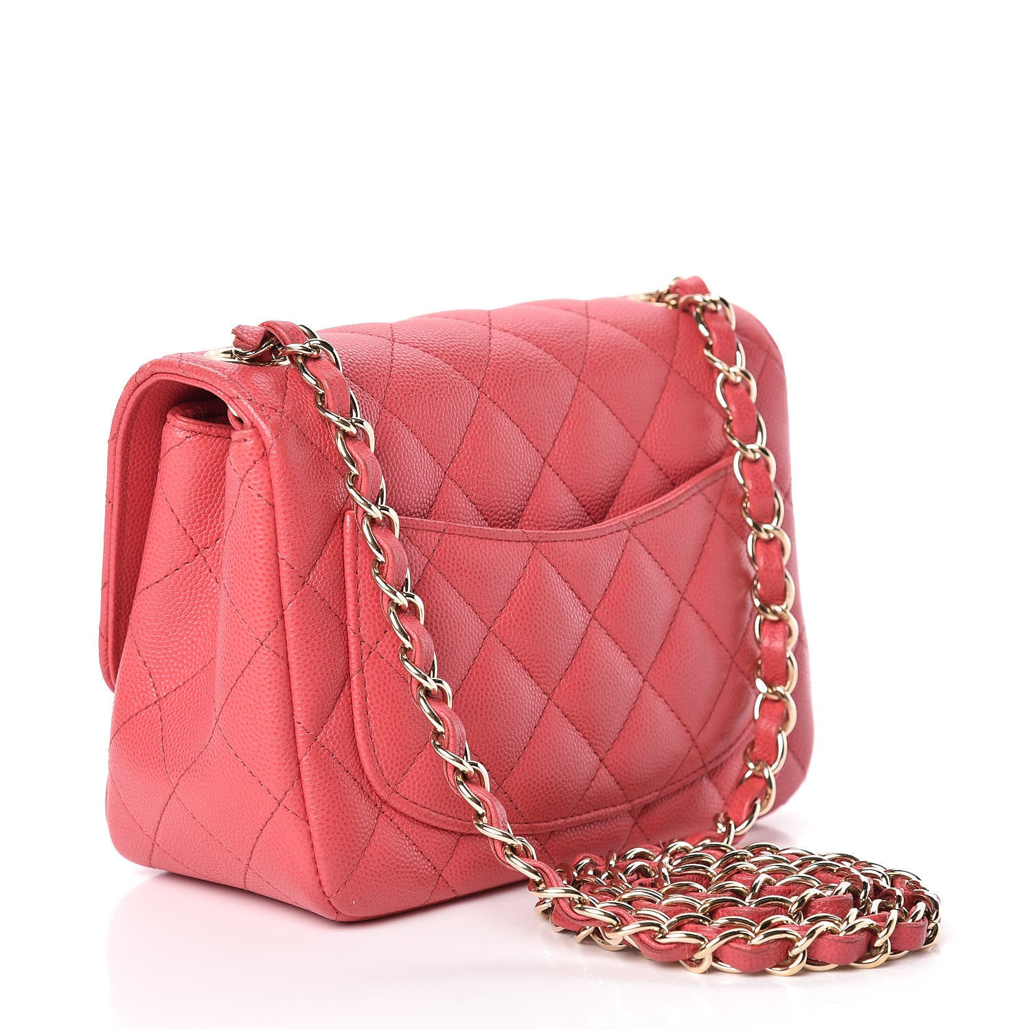 Chanel Caviar Quilted Mini Square Flap Dark Pink 3 of 13