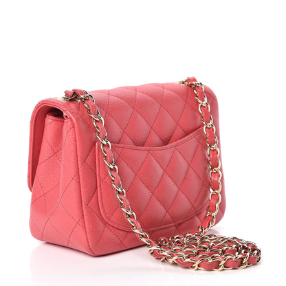 Chanel Caviar Quilted Mini Square Flap Dark Pink 3 of 13