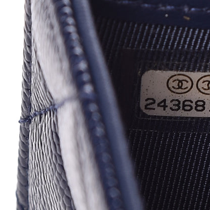 Chanel Caviar Quilted Large Flap Wallet Navy Blue 8 of 8