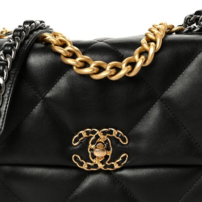 Chanel Lambskin Quilted Medium Chanel 19 Flap Black 7 of 10