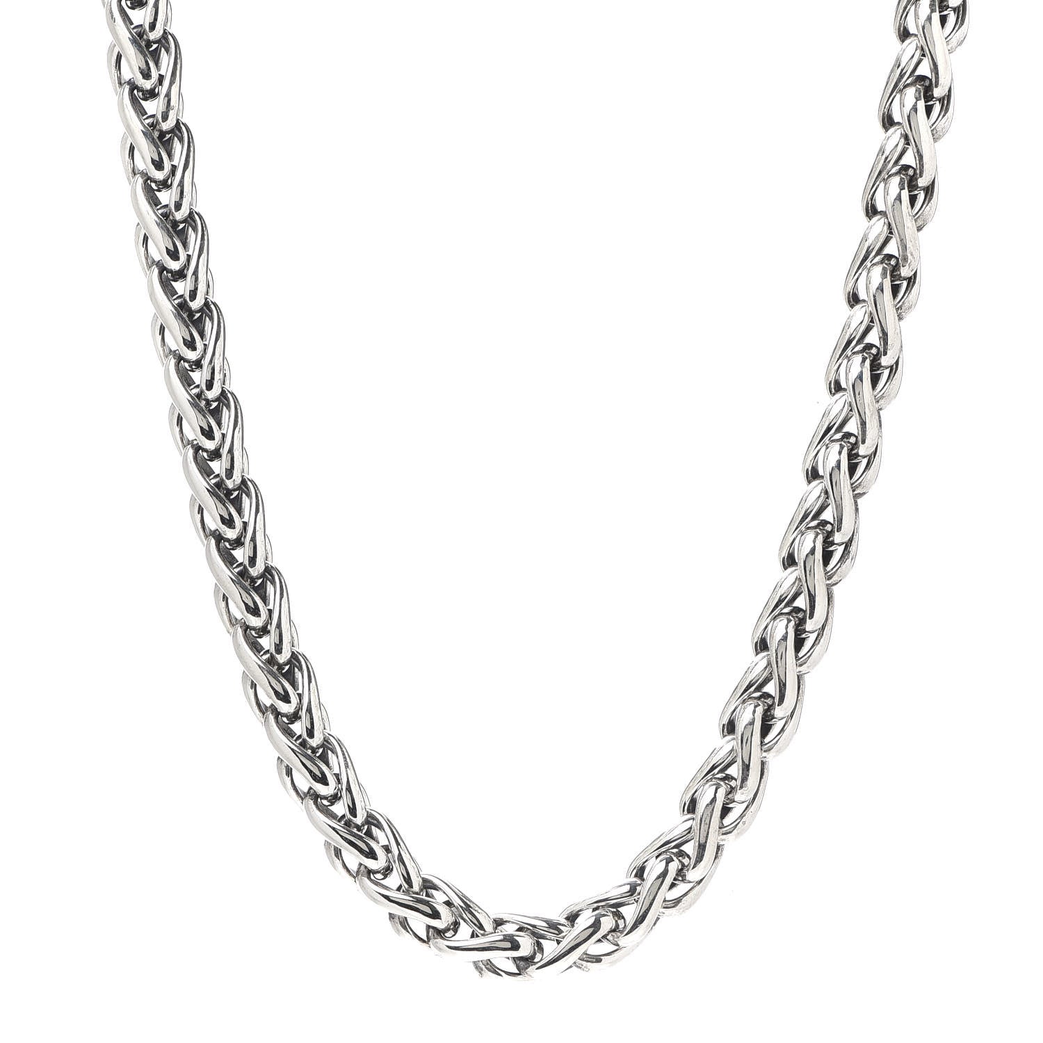 David Yurman Sterling Silver 14K Yellow Gold 6mm Wheat Chain Necklace 1 of 5