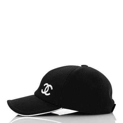 Chanel Cotton CC Cap Hat Black White 4 of 8