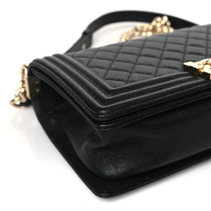 Chanel Caviar Quilted Medium Boy Flap Black 7 of 8