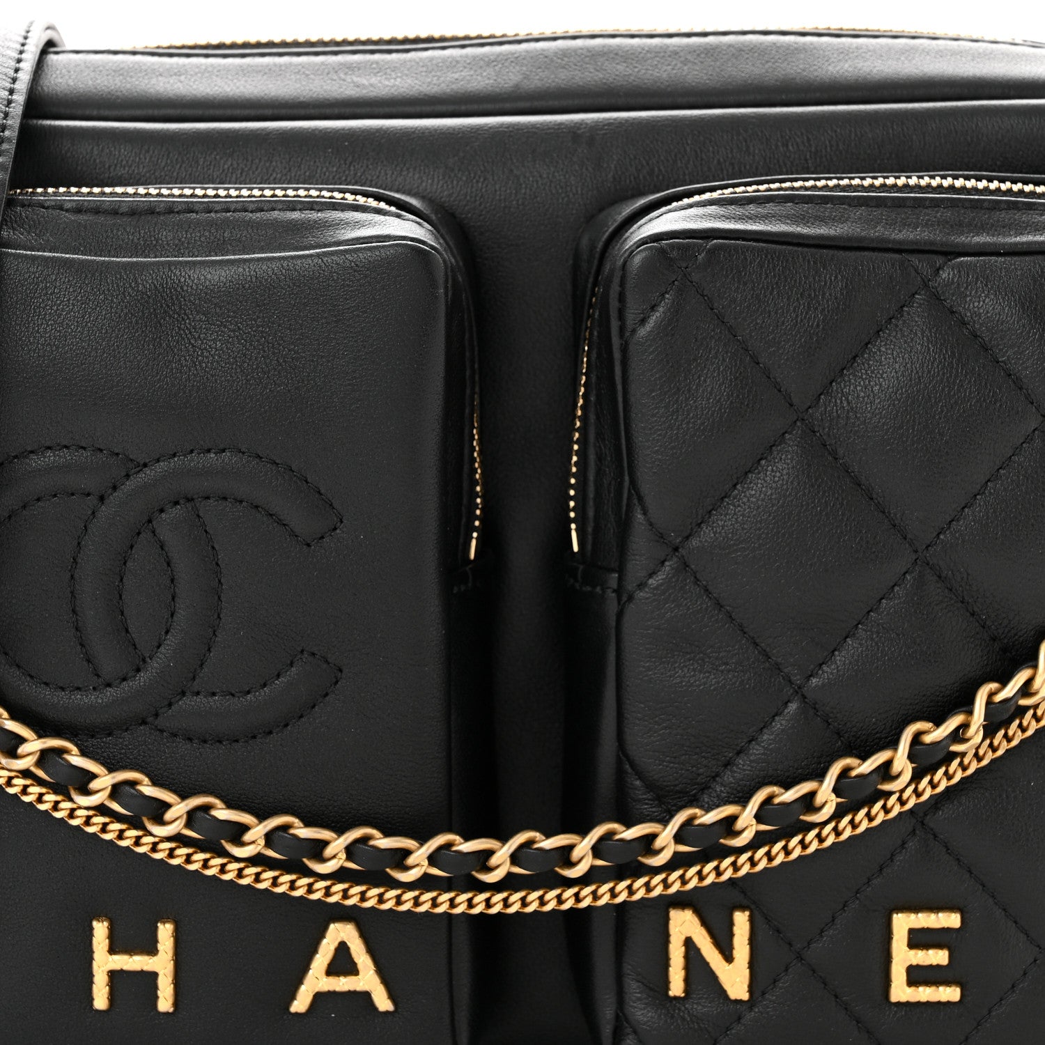 Chanel Calfskin Quilted Large Camera Case Black 8 of 10