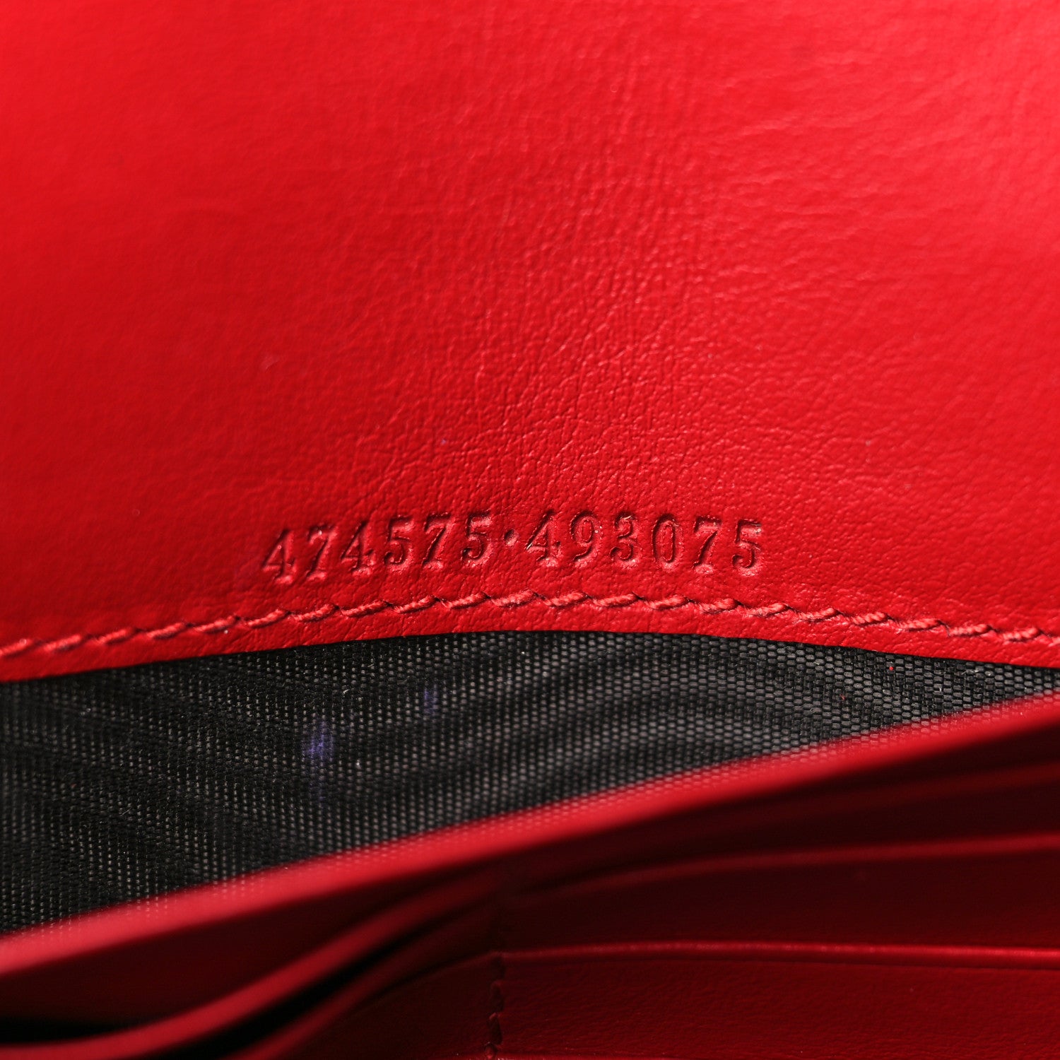 Gucci Calfskin Matelasse GG Marmont Chain Wallet Hibiscus Red 7 of 10