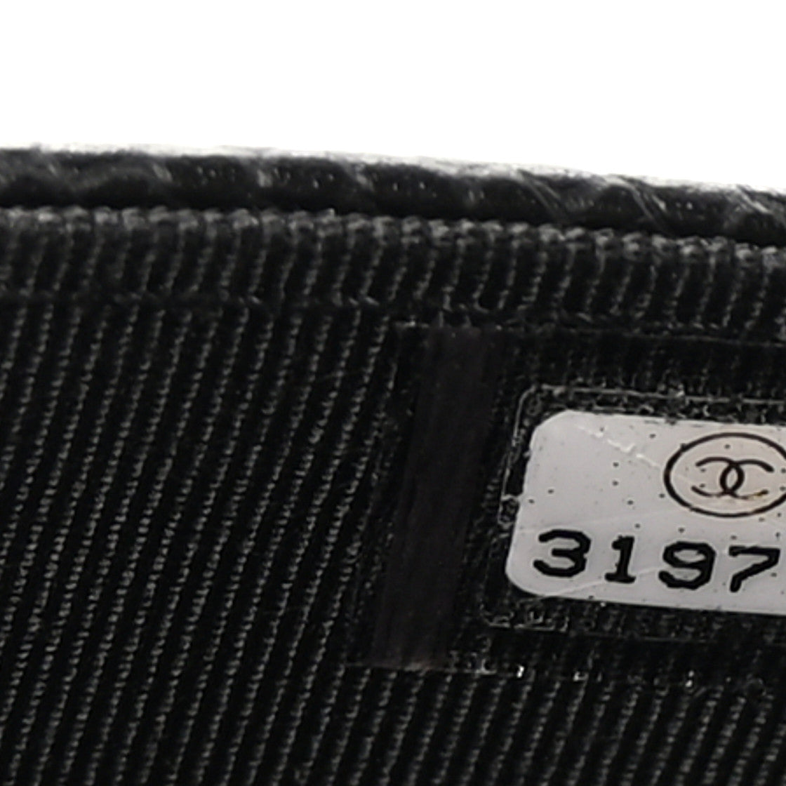 Chanel Caviar Quilted Flap Card Holder Wallet Black Black 8 of 8
