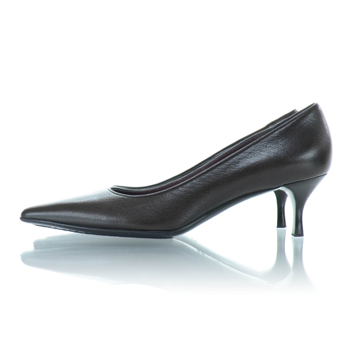 Leather Kitten Heels 6.5 Brown