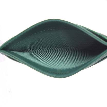 Chanel Metallic Caviar Quilted Card Holder Green 5 of 9