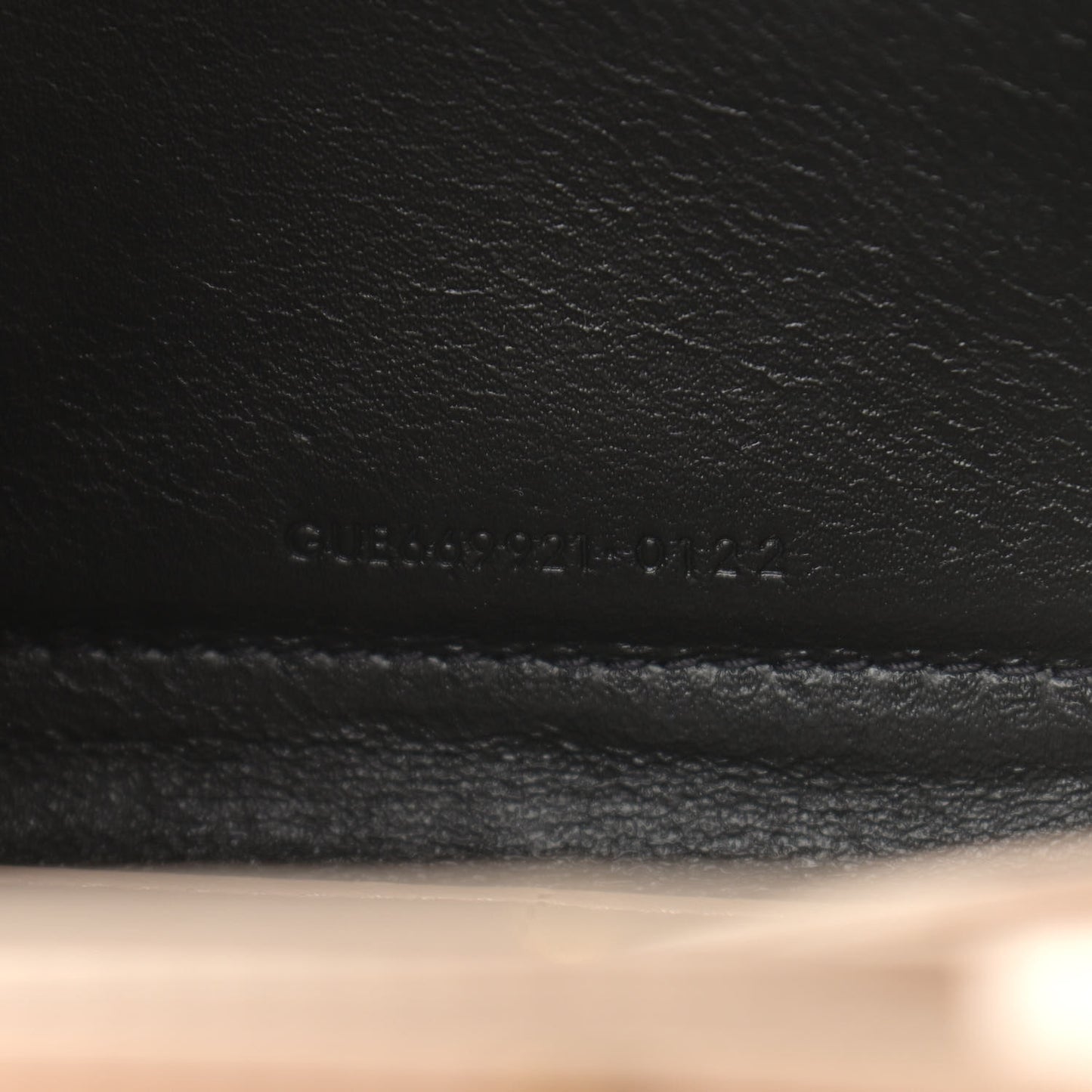 Glossy Calfskin Monogram Chain Wallet Dark Beige