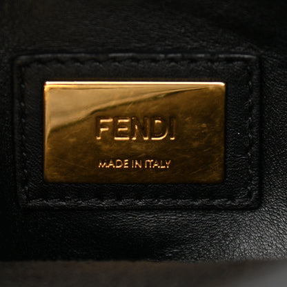 Fendi Vitello Seta Shiny Nappa Medium Peekaboo Iconic Satchel Black 9 of 12
