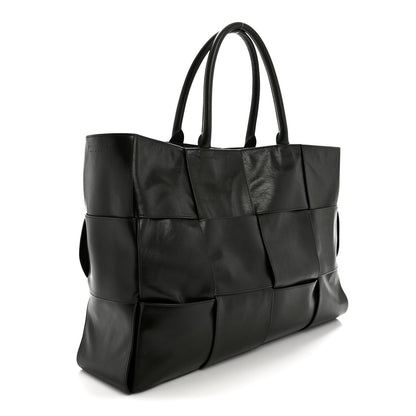 Bottega Veneta Paper Calfskin Maxi Intrecciato Large Arco Tote Dark Green 3 of 10