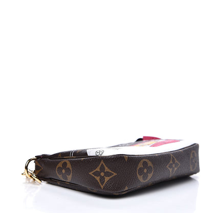 Louis Vuitton Monogram 2019 Christmas Animation Mini Courchevel Pochette Accessories Fuchsia 3 of 7