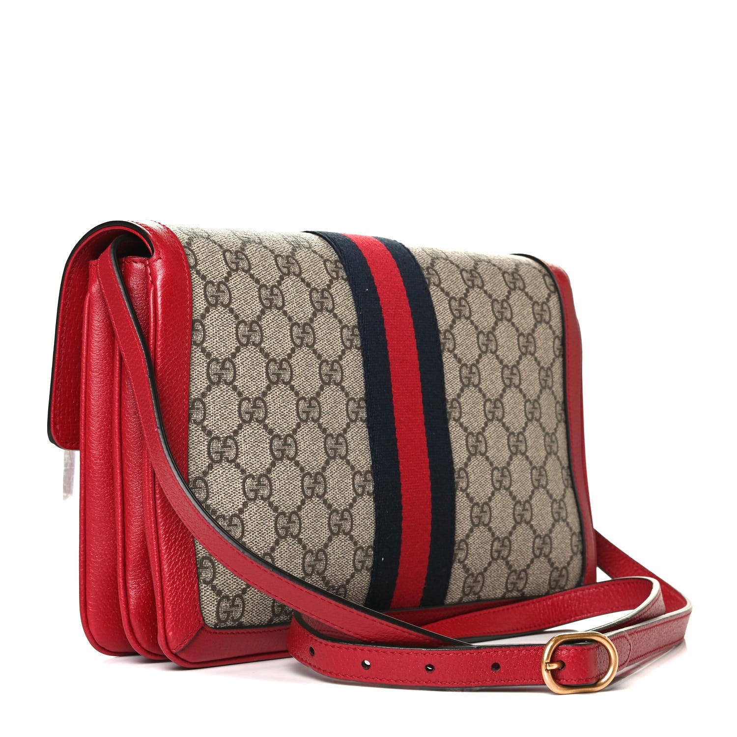 Gucci GG Supreme Monogram Medium Queen Margaret Shoulder Bag Red 3 of 5