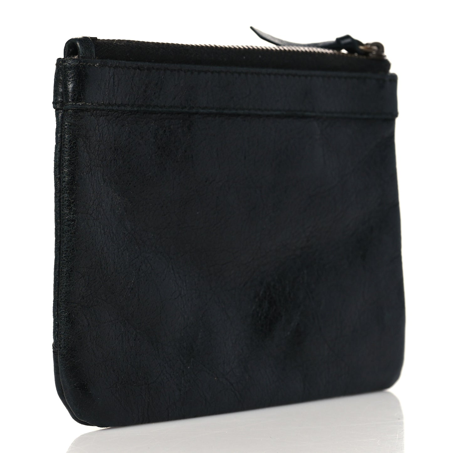 Agneau Classic Hardware M Porte-Monnaie Coin Purse Black