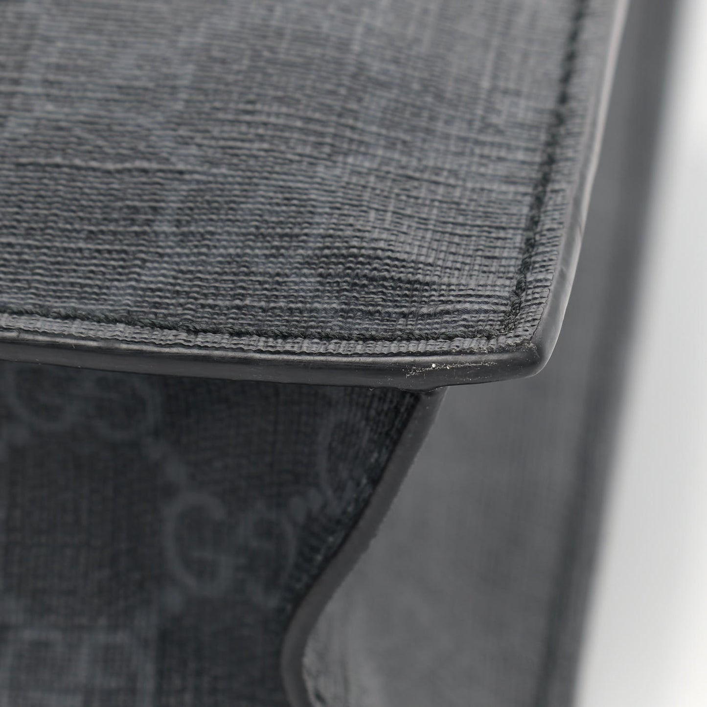 Soft GG Supreme Monogram Appia Calfskin Web Vertical Tote Black