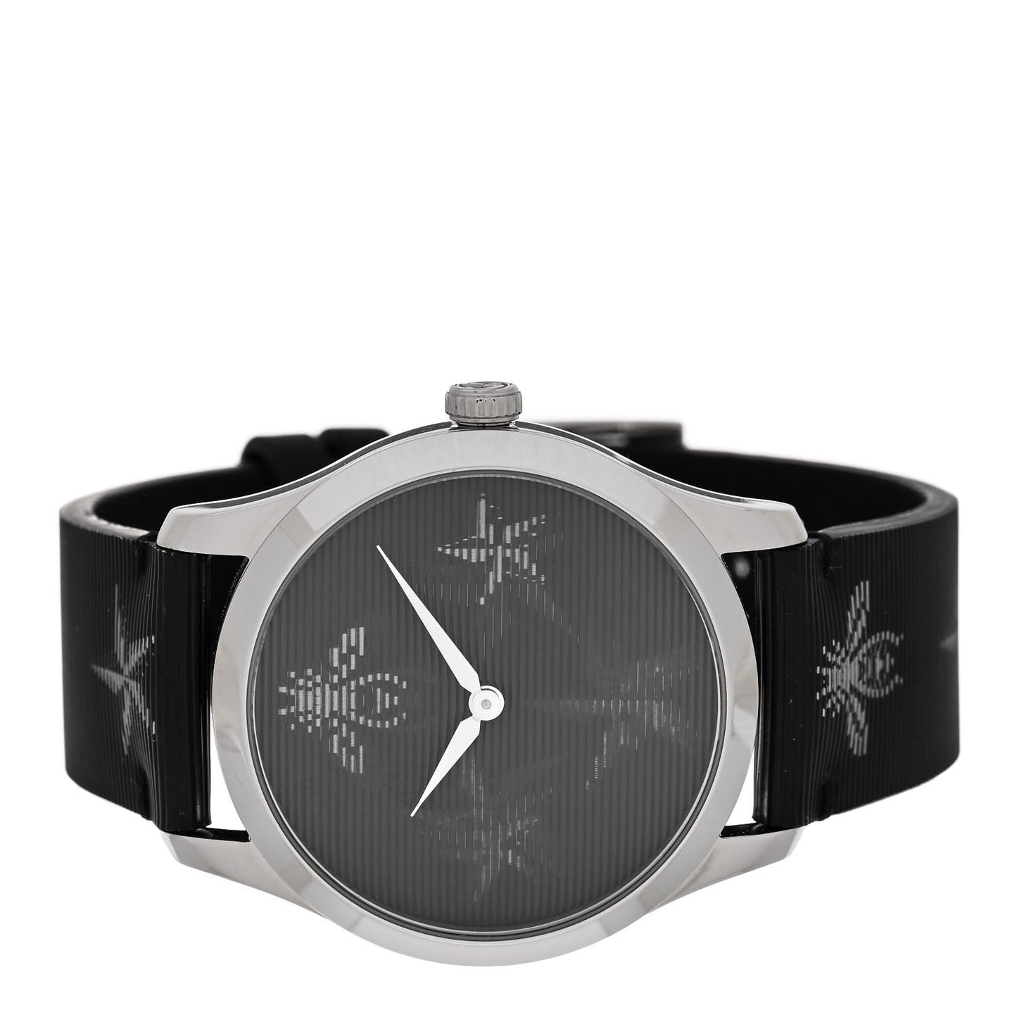 Stainless Steel Calfskin 38mm G-Timeless Bee Star Hologram Quartz Watch Black