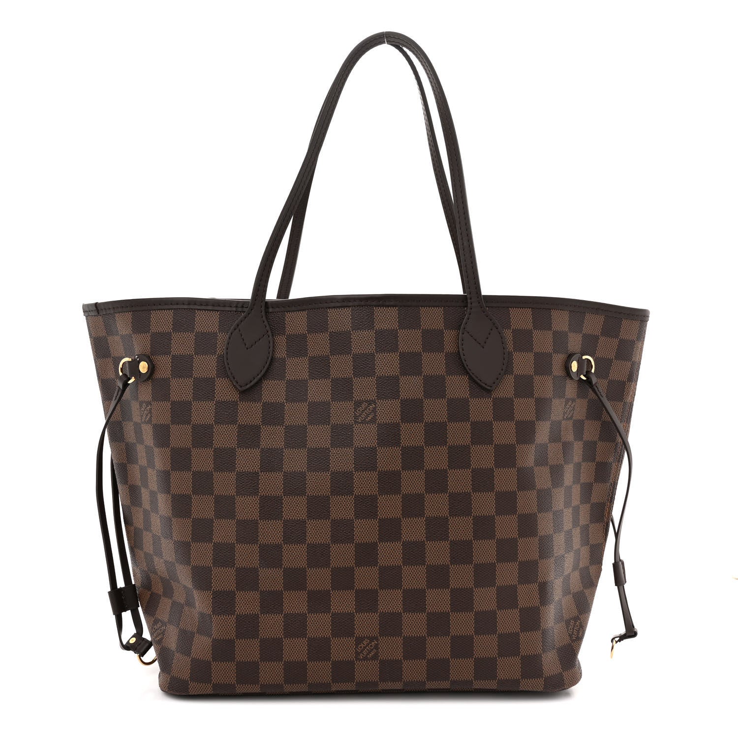 Louis Vuitton Damier Ebene Neo Neverfull MM Rose Ballerine 1 of 15