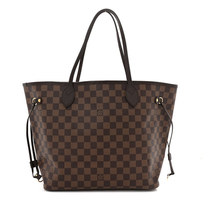 Louis Vuitton Damier Ebene Neo Neverfull MM Rose Ballerine 1 of 15