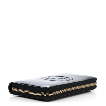 Gucci Patent Calfskin Soho Zip Around Wallet Black 3 of 4