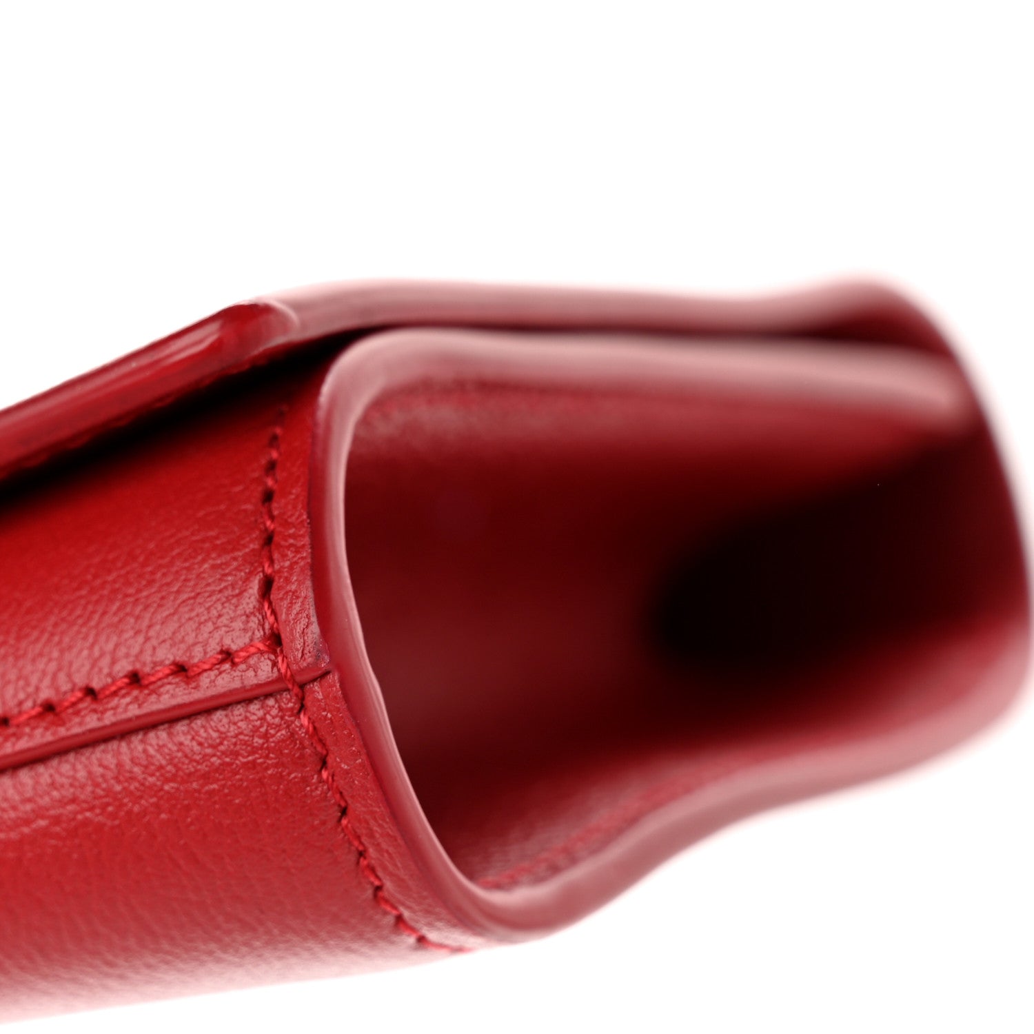Saint Laurent Calfskin Monogram Large Belle De Jour Clutch Red 8 of 11