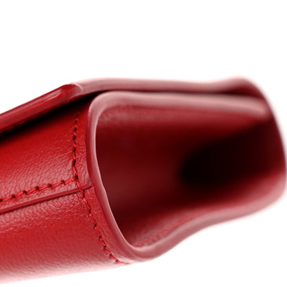 Saint Laurent Calfskin Monogram Large Belle De Jour Clutch Red 8 of 11