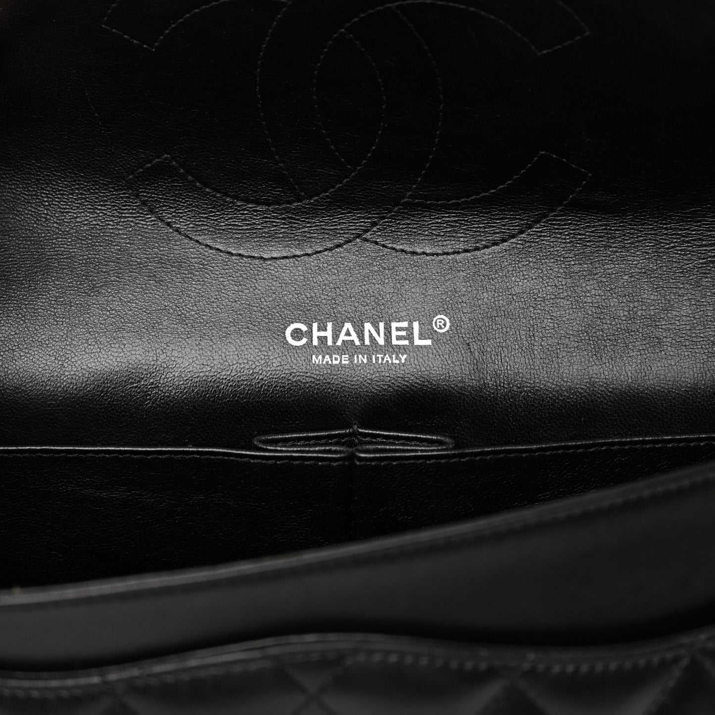 Lambskin Quilted Jumbo Double Flap So Black