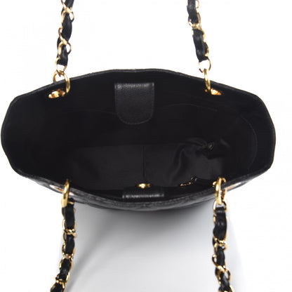 Chanel Caviar Quilted Petit Shopping Tote PST Black 5 of 10