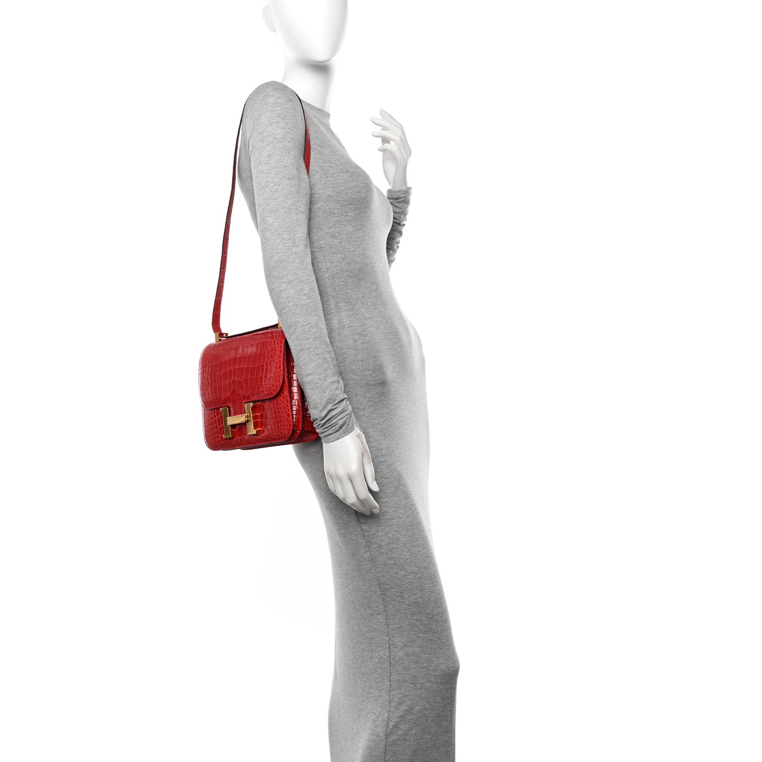 Hermes Shiny Alligator Constance 24 Braise 2 of 15